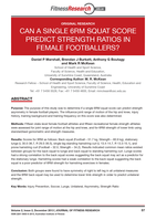 Can a single 6rm squat score predict strength ratios in female footballers?