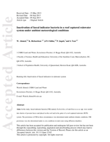 Inactivation of faecal indicator bacteria in a roof captured rainwater system under ambient meteorological conditions