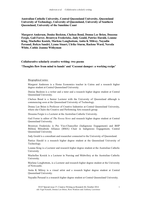 Collaborative scholarly creative writing: two poems - ‘Thoughts flow from mind to hands’ and ‘Coconut damper: a working recipe’