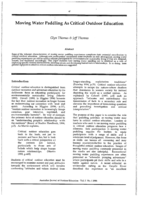 Moving Water Paddling As Critical Outdoor Education