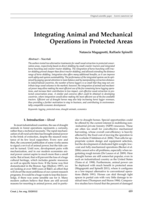 Integrating Animal and Mechanical Operations in Protected Areas