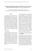 Are Disadvantaged Students Unmotivated to Read? An Interview Study of Engaged and Disengaged Readers in Low SES Australian Schools