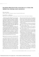 Business process flow analysis as a tool for improving repair loop logistics