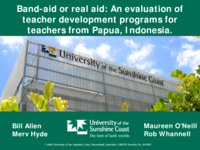 Band-aid or real aid: Measuring the success of Australian Aid Scholarship Programs on the capacity of teachers from Indonesian Papua