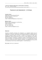 Teamwork and Assessment: A Critique