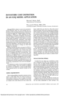Inventory Cost Definition In An EOQ Model Application