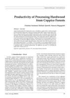 Productivity of Processing Hardwood from Coppice Forests