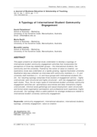 A typology of international student community engagement