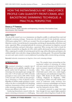 How the Instantaneous Net Drag-force Profile can Quantify Front-crawl and Backstroke Swimming Technique: A Practical Perspective