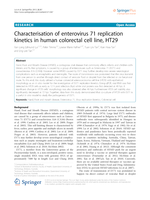 Characterisation of enterovirus 71 replication kinetics in human colorectal cell line, HT29