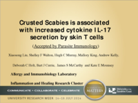 Crusted scabies is associated with increased IL-17 secretion by skin T cells