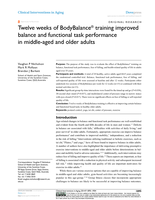 Twelve weeks of BodyBalance® training improved balance and functional task performance in middle-aged and older adults