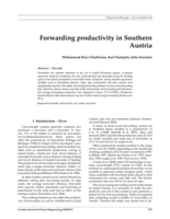 Forwarding productivity in Southern Austria