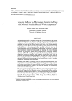 Unpaid labour in Slovenian society: a case for mental health social work approach