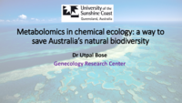 Metabolomics in chemical ecology: help to save Australia's natural biodiversity