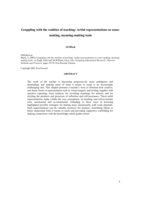 Grappling with the realities of teaching: Artful representations as sense-making, meaning-making tools