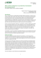 Effect of daily working hours on productivity of mechanised harvesting operations. Australian Forest Operations Research Alliance (AFORA) Industry Bulletin, Volume 7