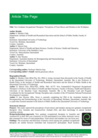 New Graduate Occupational Therapists’ Perceptions of Near-Misses and Mistakes in the Workplace