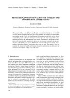 Protection, International Factor Mobility and Monopolistic Competition