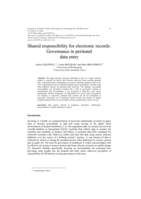 Shared responsibility for electronic records: governance in perinatal data entry