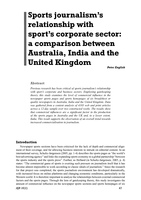 Sports journalism’s relationship with sport’s corporate sector: a comparison between Australia, India and the United Kingdom