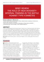 Brief Review of the Role of High-intensity Interval Training in the Battle Against Type II Diabetes