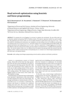 Road network optimization using heuristic and linear programming