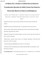 Evidence for a Surface Confined Ion-to-Electron Transduction Reaction in Solid-Contact Ion-Selective Electrodes Based on Poly(3-octylthiophene)