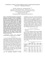 Comprehensive analyses of tumor suppressor genes in protein-protein interaction networks: A topological perspective