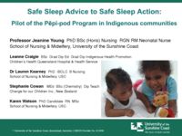 Safe Sleep Advice to Safe Sleep Action: Pilot of the Pepi-pod Program in Indigenous communities