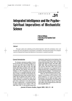 Integrated Intelligence and the Psycho-Spiritual Imperatives of Mechanistic Science