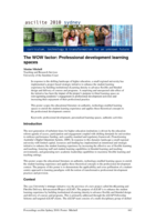 The wow factor: Professional development learning spaces