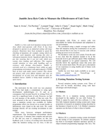 Jumble java byte code to measure the effectiveness of unit tests