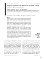 Practitioner consensus on the determinants of capacity building practice in high-income countries