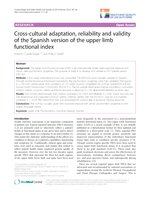 Cross-cultural adaptation, reliability and validity of the Spanish version of the upper limb functional index