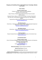 Wrapping and swaddling infants: child health nurses’ knowledge, attitudes and practice