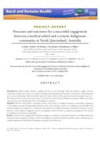 Processes and outcomes for a successful engagement between a medical school and a remote Indigenous community in North Queensland, Australia