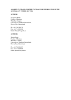 An open standard for the exchange of information in the Australian timber sector