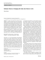 Intimate futures: bringing the body into futures work