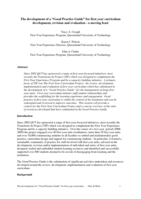 The development of a "Good Practice Guide" for first year curriculum development, revision and evaluation: a moving feast