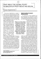 What About The Global Poor? Globalisation From Above And Below