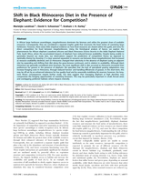 Shift in Black Rhinoceros Diet in the Presence of Elephant: Evidence for Competition?