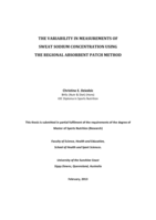 The variability in measurements of sweat sodium concentration using the regional absorbent patch method