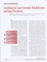 Slacklining for lower extremity rehabilitation and injury prevention