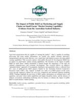 The Impact of Public R&D on Marketing and Supply Chains on Small Farms’ Market Sensing Capability: Evidence from the Australian Seafood Industry