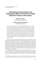 Developing communication and organization skills: The ELITE life skills reflective practice intervention