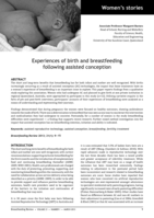 Experiences of birth and breastfeeding following assisted conception