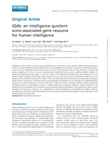 IQdb: An intelligence quotient score-associated gene resource for human intelligence