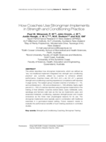 How coaches use strongman implements in strength and conditioning practice