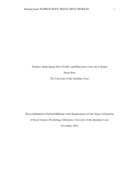 Women’s Body Image Drive Profiles and Behaviours across the Lifespan